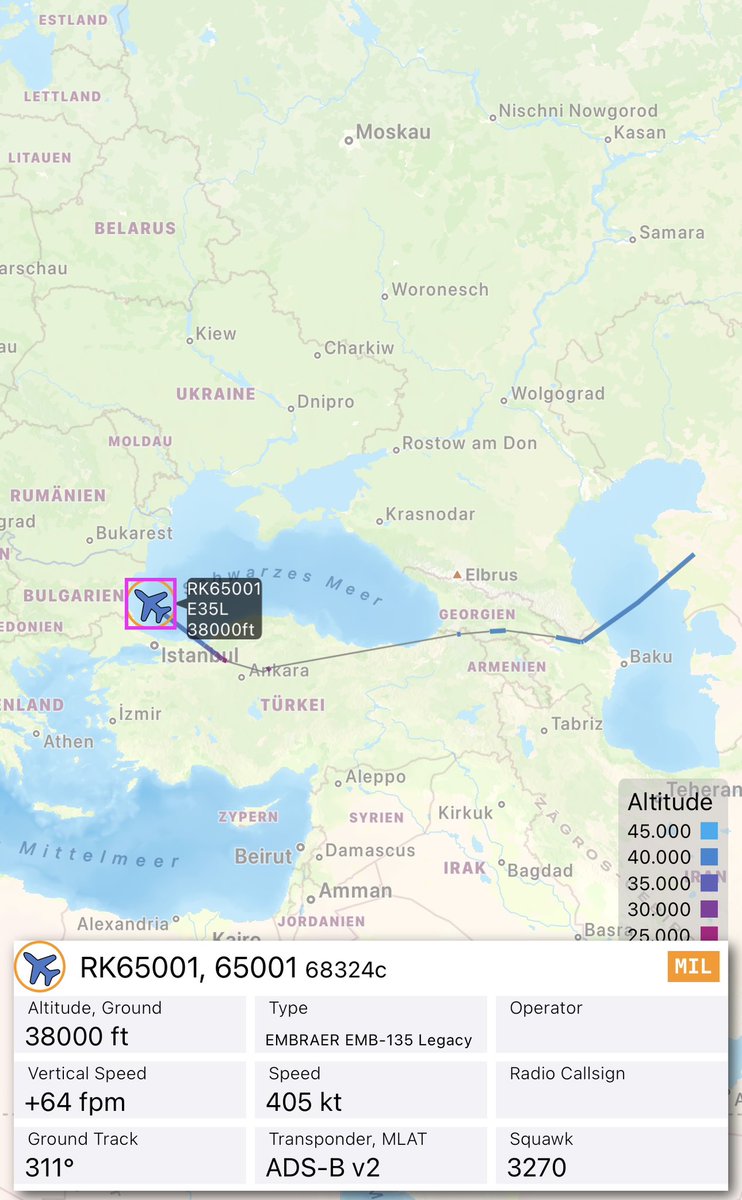 KalteMalte53's tweet photo. Tensions #Kazakhstan #Russia
RK65001 avoiding Russian airspace sharply en route Astana-Ankara-Reykjavik-NewYork

Anyone has heard about communication between KZ and US underway?!

@Flightradar24 mixing it up with RyanairUK .. https://t.co/mfTA86P0xg