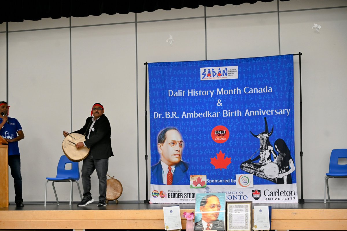SADAN_Canada's tweet photo. Thank you everyone who came and supported us this year for #DalitHistoryMonth. It was such a beautiful and enlightening event to see such a passionate crowd full of empowerment. And speakers. 
@cjangam @YaliniR_Ward21 @lebigv  @____Jatin Parvati Mehmi
#JaiBhim 💙 https://t.co/T5qYro3hf6