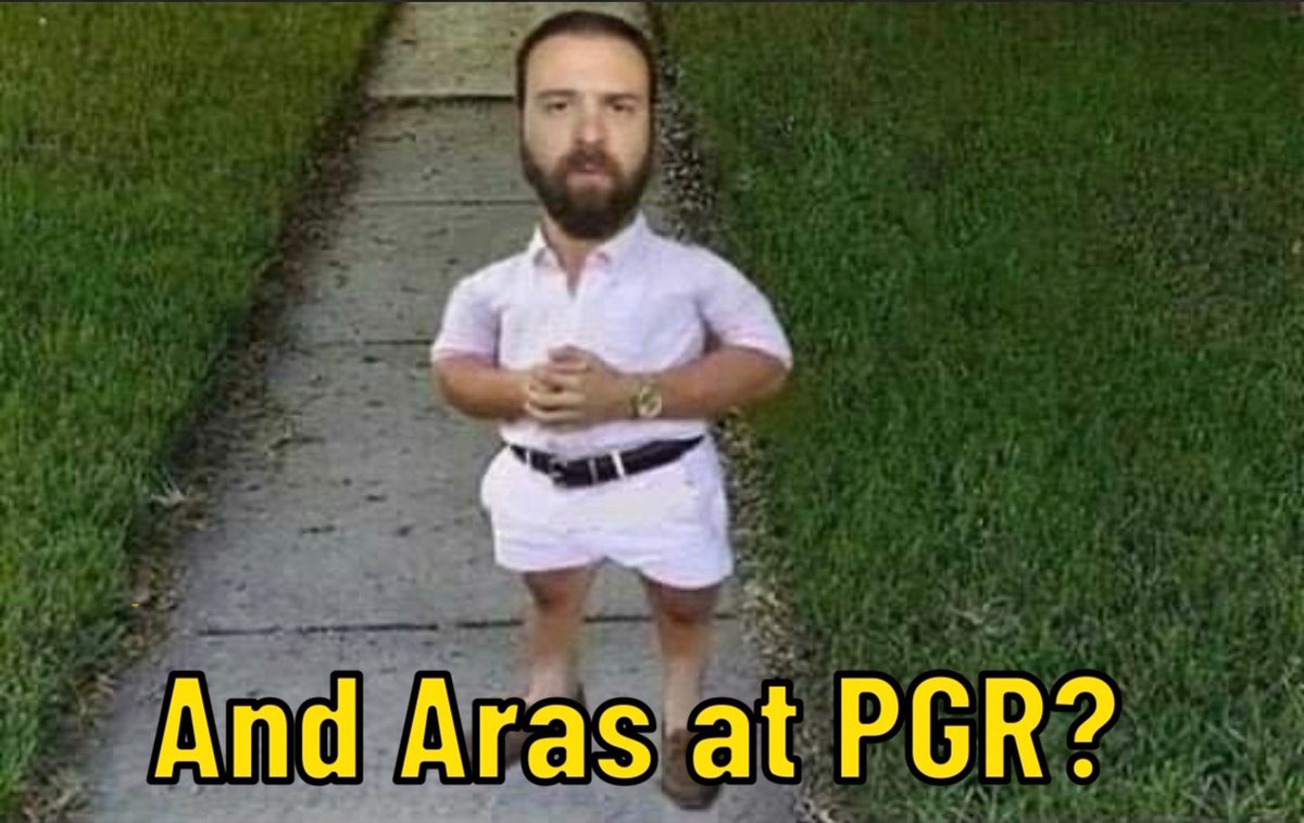 Today I was walking in the park and this little man appeared with the following question: what about Aras at PGR? 

I don't know anyone named Aras.