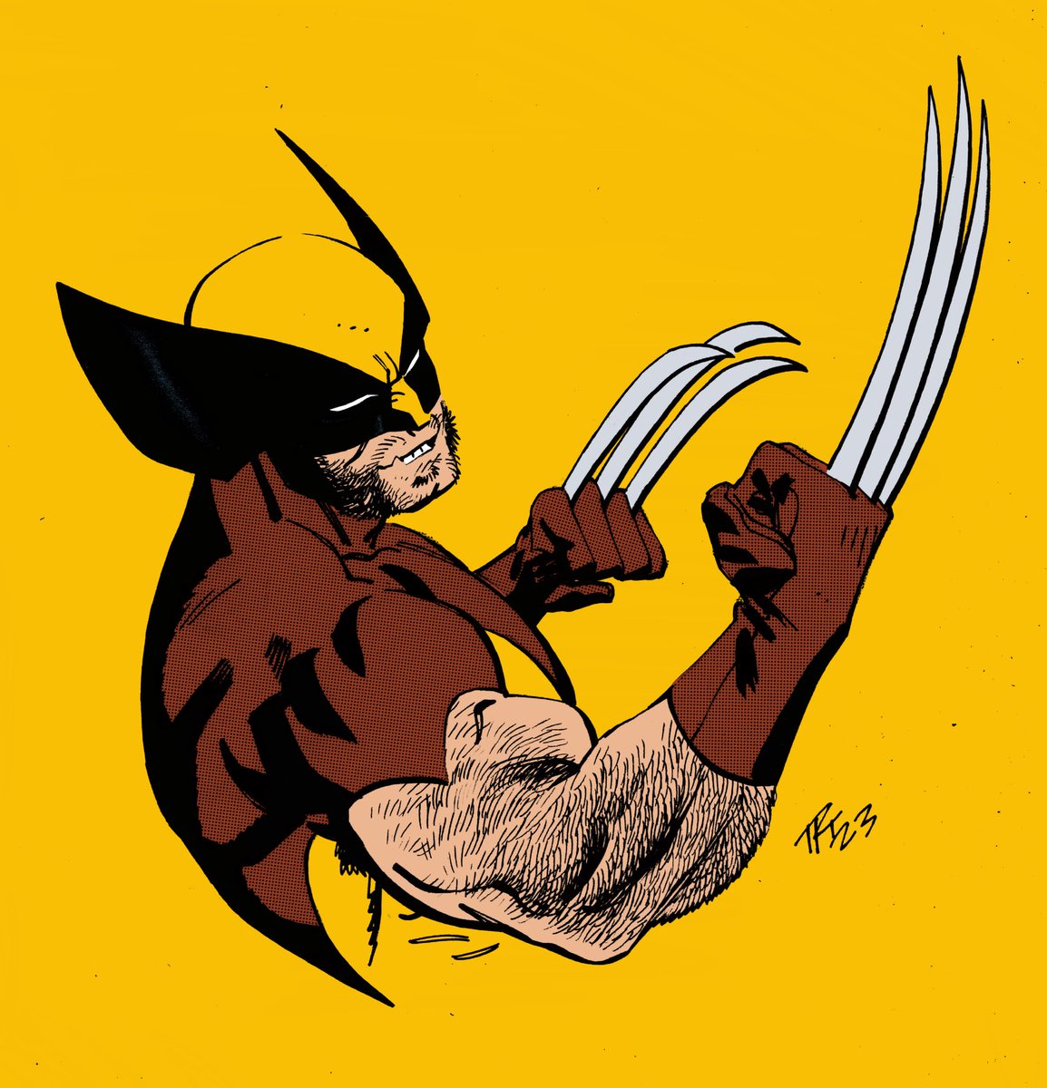 Finished coloring this Wolverine from @tomreillyart
