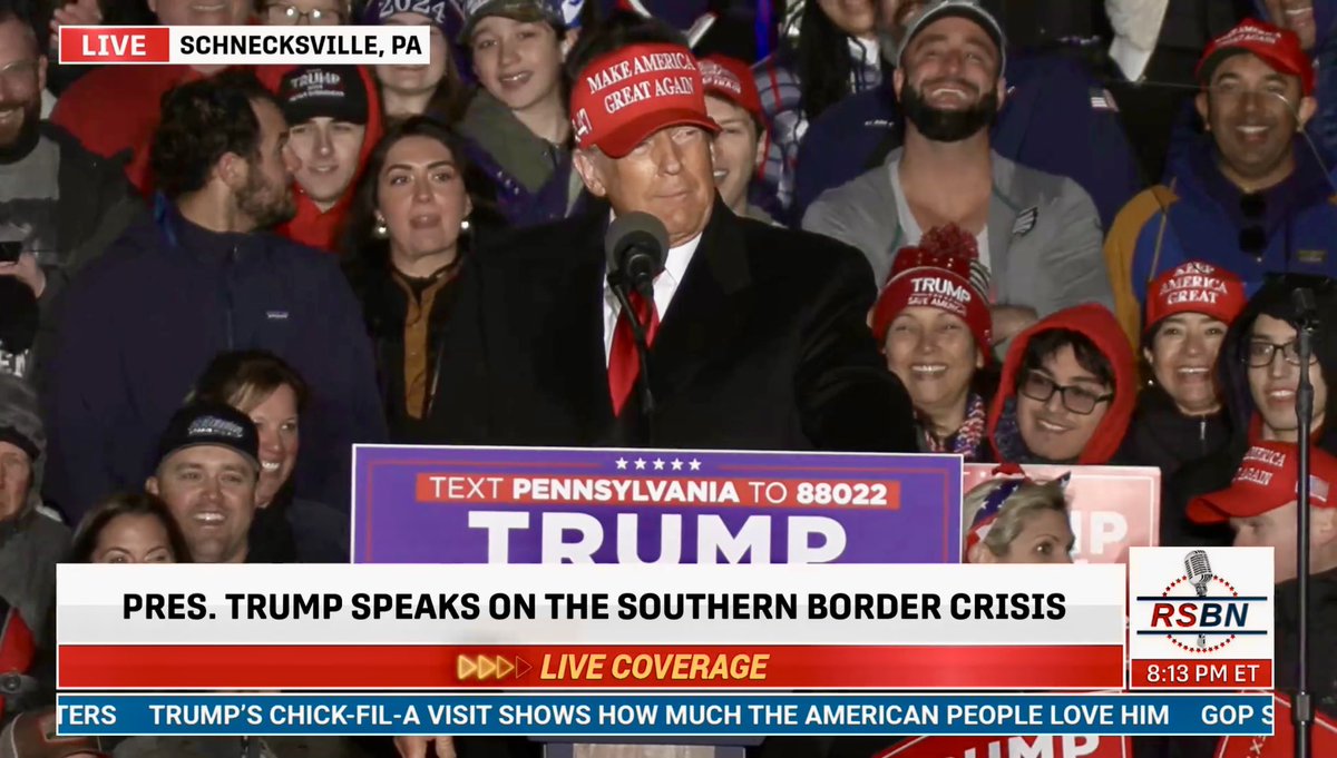 Over 40,000 #Patriots in #Pennsylvania for #TrumpRally today! Something @joeBiden will NEVER see for him in his lifetime! #MAGA is here to stay! #Trump2024