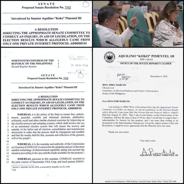 Tinenga na ng matagal ni Miss Marcos ang Resolution ni Sen Koko in aid of legislation. Repost po natin. RT RT RT