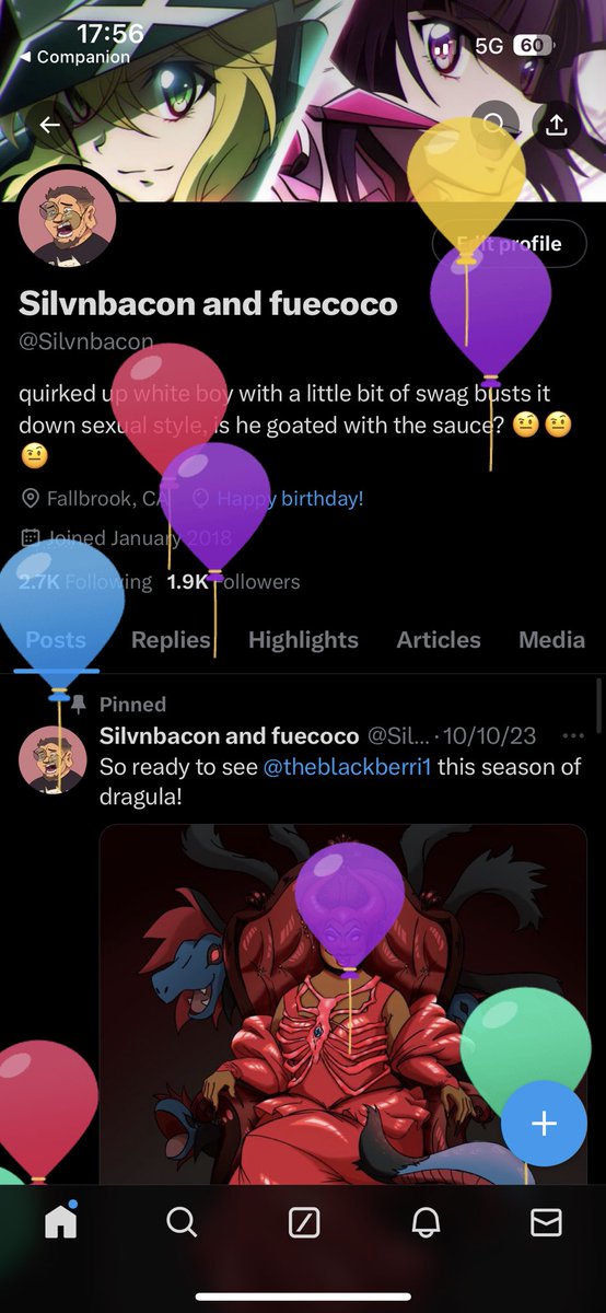 Almost forgot to make the balloons post lol