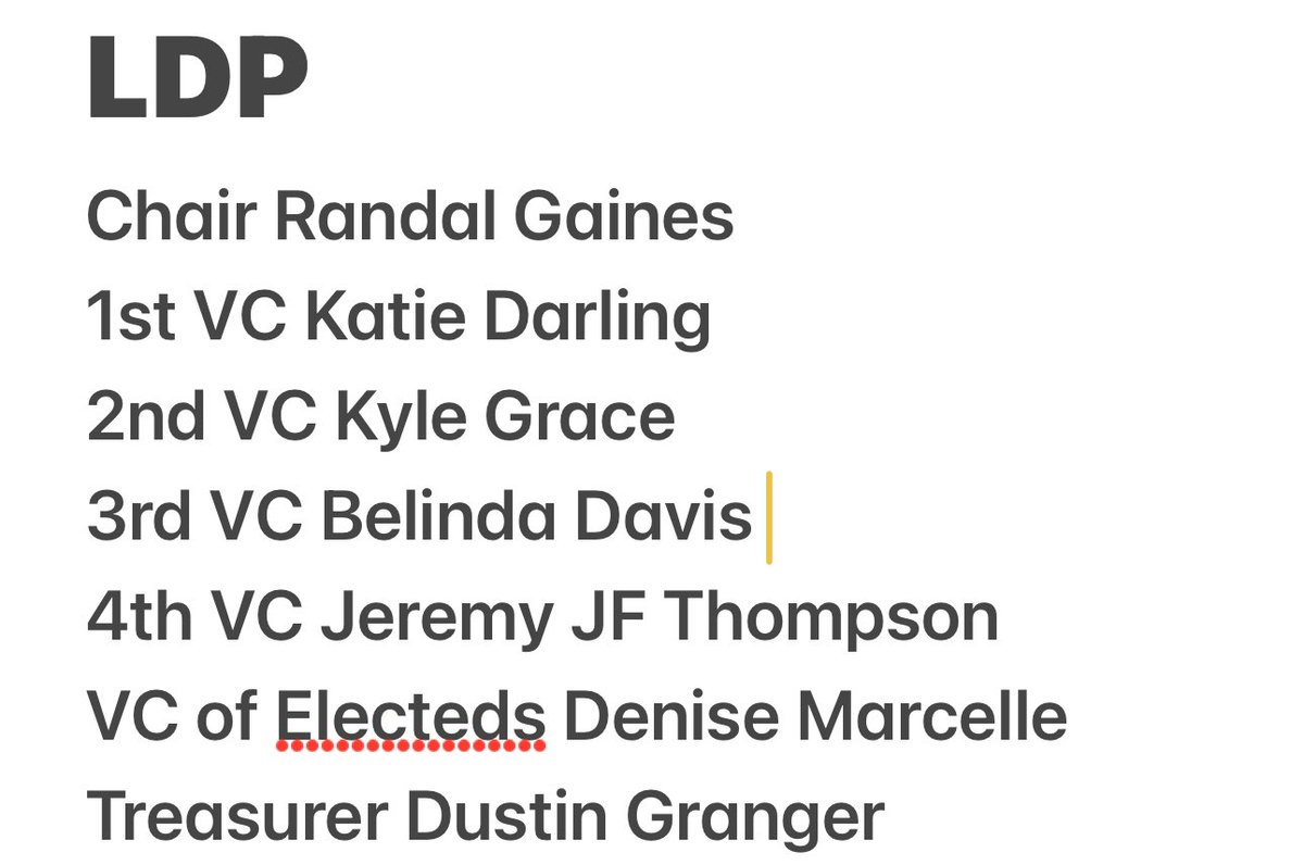 Louisiana Democratic Party Executive Committee positions so far. Shaping up to be a solid team. Vote counting continues.