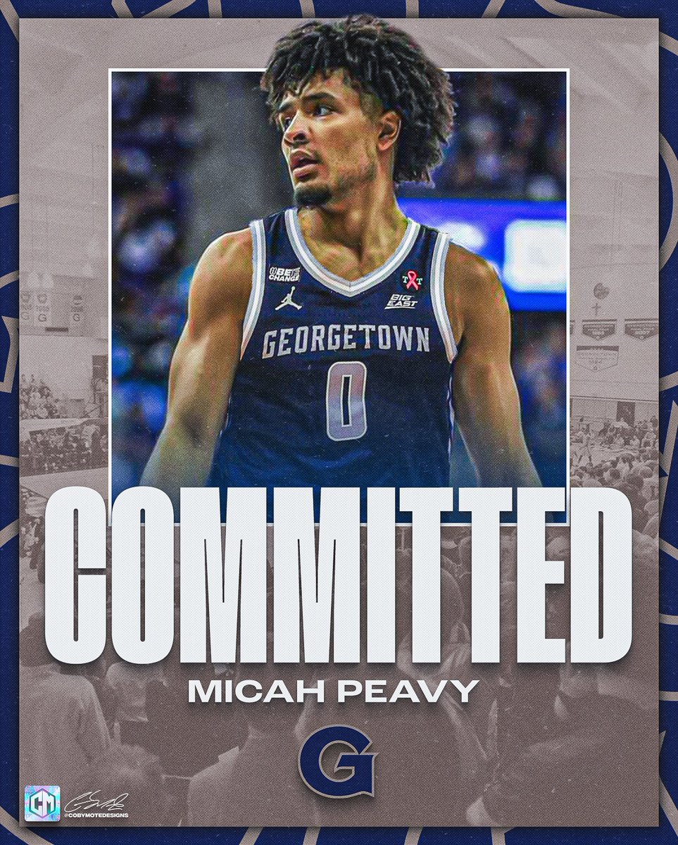 🚨NEWS: Micah Peavy will transfer to Georgetown He averaged 10.9 points, 4.9 rebounds, 2.6 assists and 1.3 steals per game this season at TCU @TheAthleticCBB