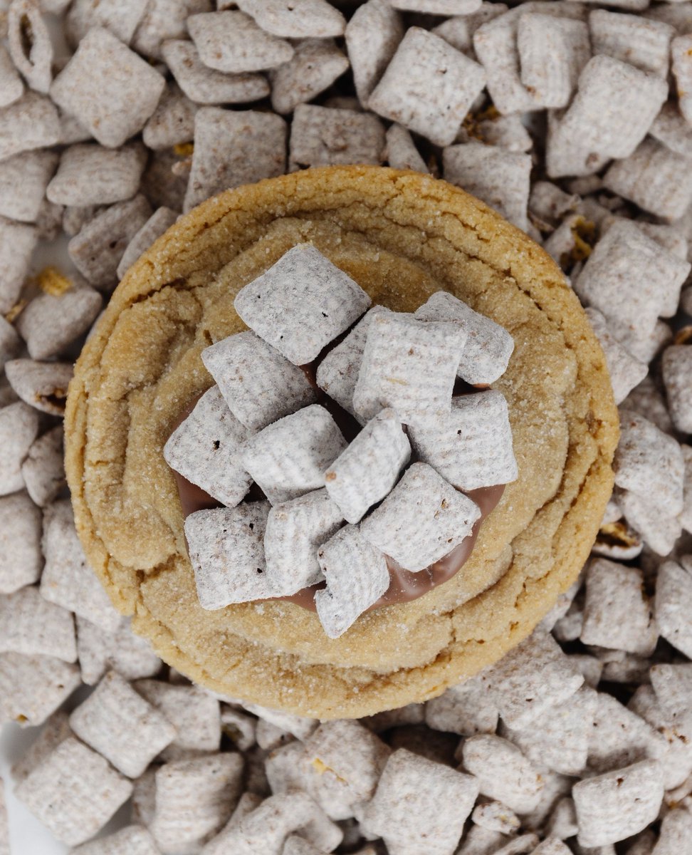 chipcookiesco's tweet photo. everything is better when it's covered in chocolate and powdered sugar. ✨🤤 this chip favorite is only around through the weekend...order your #chipfix before the muddy buddy chip leaves the menu! 🏃🏻♀️😍 https://t.co/E0w5Cwks4S