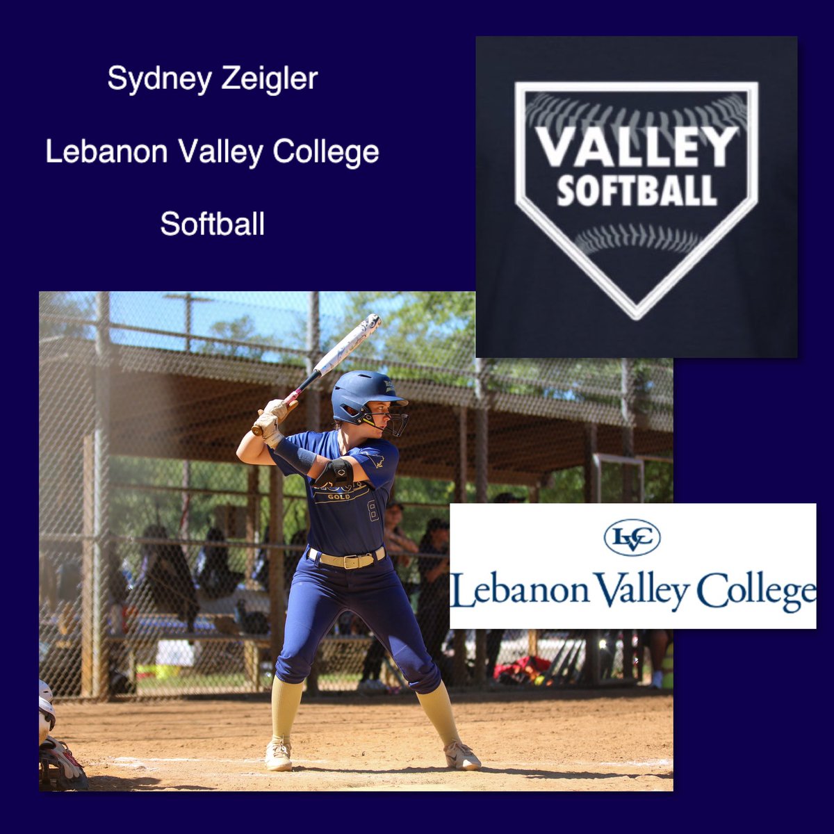 Hey Sydney Zeigler fans! Syd (2025) has chosen to attend Lebabon Valley College and play softball for the Flying Dutchmen! Woohoo yes! #GoValley @SydZeigler2025 @LVCsoftball #BallOutAllOut #StandinOnBusiness #TogetherWeROCK