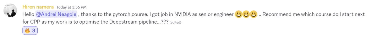 Is getting hired at NVIDIA good? I think so, right? (CONGRATS 🥳🔥) ZTM students are #BuiltDifferent!