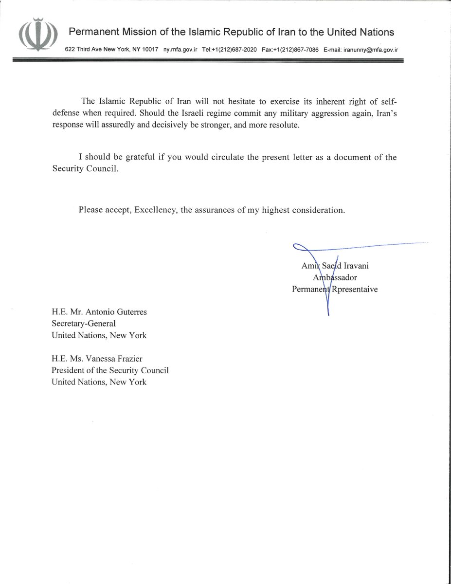 I.R.IRAN Mission to UN, NY tweet media