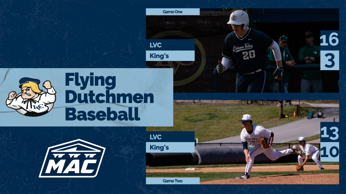 The Dutchmen hit 7⃣ home runs in a big sweep of King's! @LVCBaseball will close out the series in Wilkes-Barre tomorrow! Box (G1): godutchmen.com/sports/basebal… Box (G2): godutchmen.com/sports/basebal… Recap: godutchmen.com/news/2024/4/13… #GoDutchmen #lvcbase #d3baseball