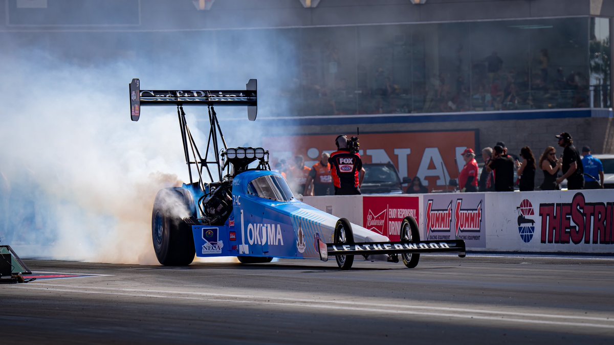 Super proud of my guys for the lap they laid down to put my @OkumaAmerica dragster No. 2 heading into race day! It’s going to be even cooler tomorrow, conditions are looking good, and I know we have a good race car. May the fastest two advance 😎 #Vegas4WideNats