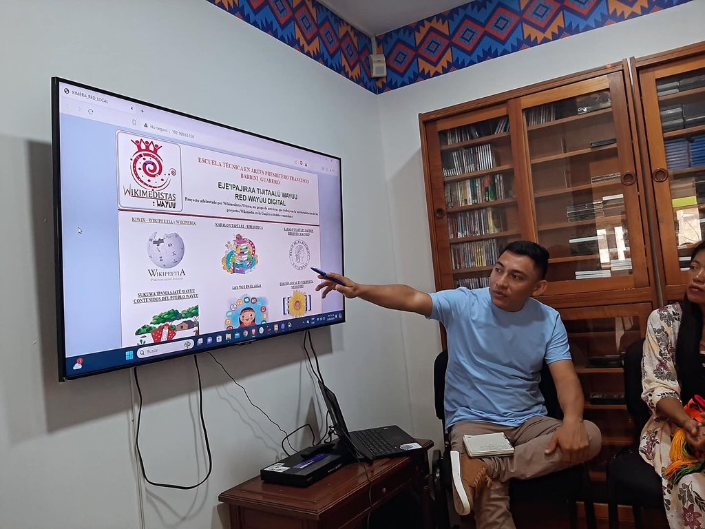 guc_wikipeetia's tweet photo. 🛠️🧑🏽💻| Presentación de ajustes y adecuación de la red local para Wikimedistas Wayuu 🌐 #wikimedistaswayuu👩🏻💻 #wikipeetia #redlocal #wayuu https://t.co/GpsFOUtGQz