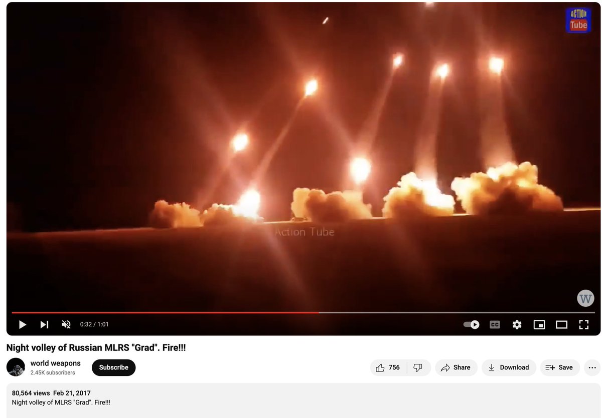 The IDF has just posted this video compilation showing some clips of Iran's retaliatory drone and missile attack against it. While most of the clips are indeed from tonight, this one at the end is an old clip of a Russian Grad rocket launcher from nearly 10 years ago.