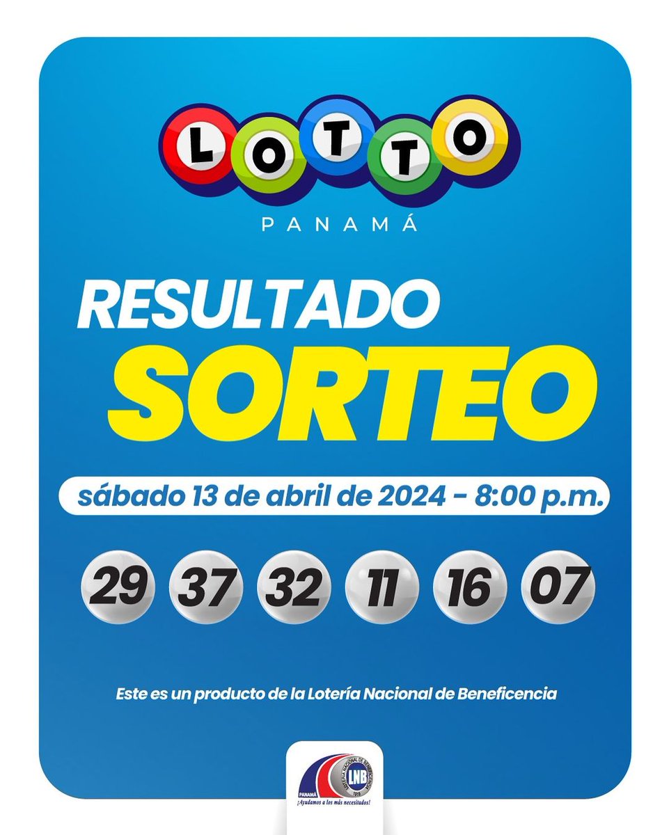 @lottopanama_oficial | Resultado oficial del Sorteo Lotto, sábado 13 de abril de 2024. ¡Felicidades a los ganadores! 🎉 #LNBPma @lnbpma