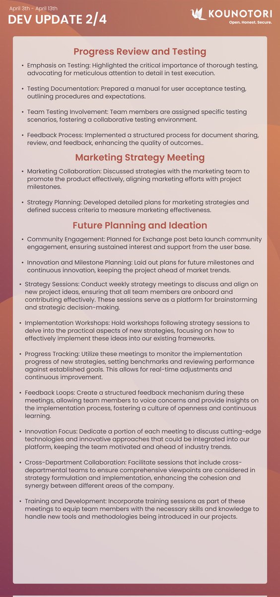 KTO_Exchange's tweet photo. Hey Storks!
Our latest Dev-Update is here!
It's a bit of a long read to make up for the previous ones we have missed. 😁 https://t.co/bwTM0ou2TP