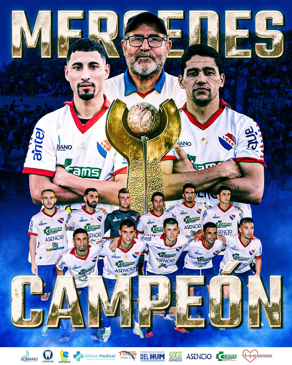 ¡MERCEDES CAMPEÓN! 🔵🔴⚪🏆

Tras 11 años volvemos a ser campeones del Interior, en la segunda final Mercedes le acaba de ganar a Paysandú Capital por 3 goles a 0.

¡Mercedes de mi vida! 🔵🔴⚪

⚽️ Kadir García.
⚽️ Walter Domínguez.
⚽️ Carlos Larralde.