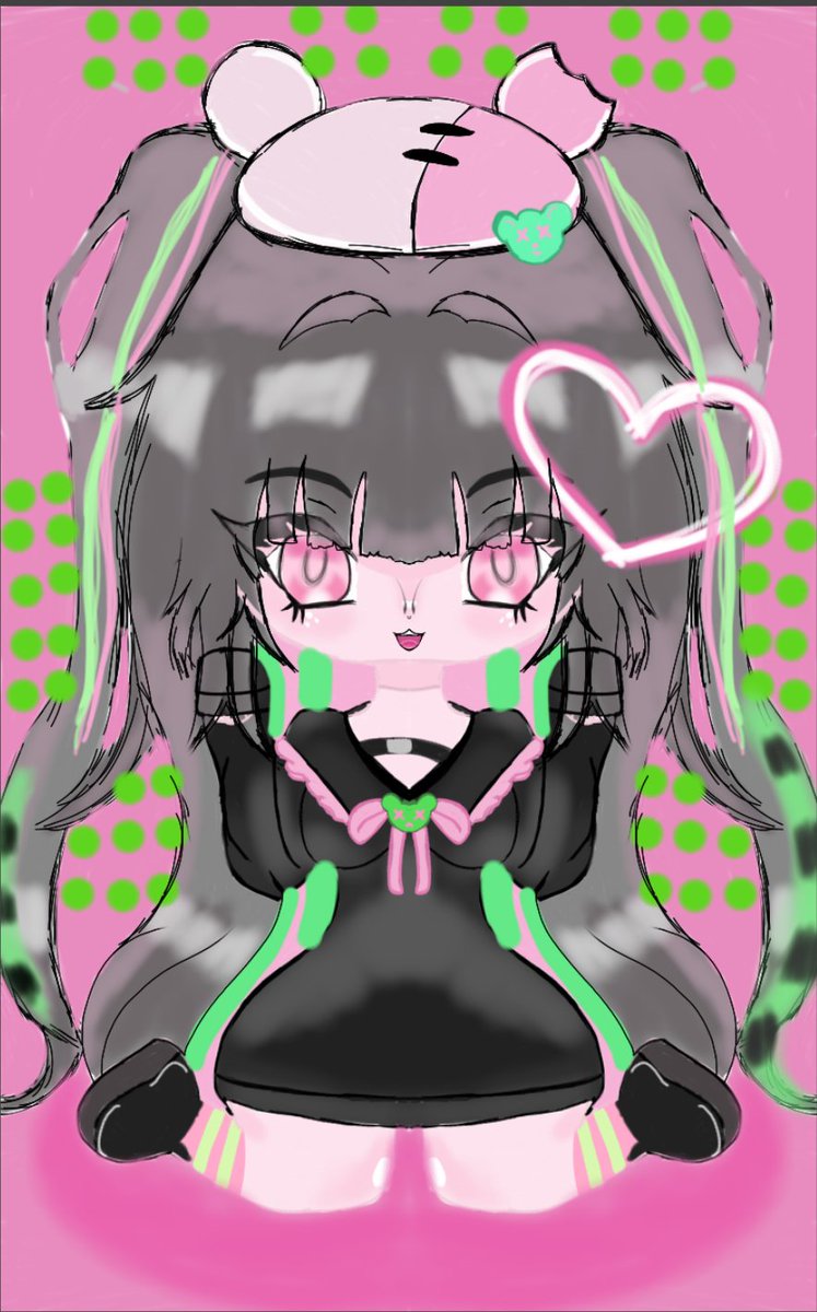 Fayaxuracross's tweet photo. Fanart commission I've haven't drawn in a very long time 
 #pinkidge @pinkmaggitx https://t.co/ZooMsy2OTM