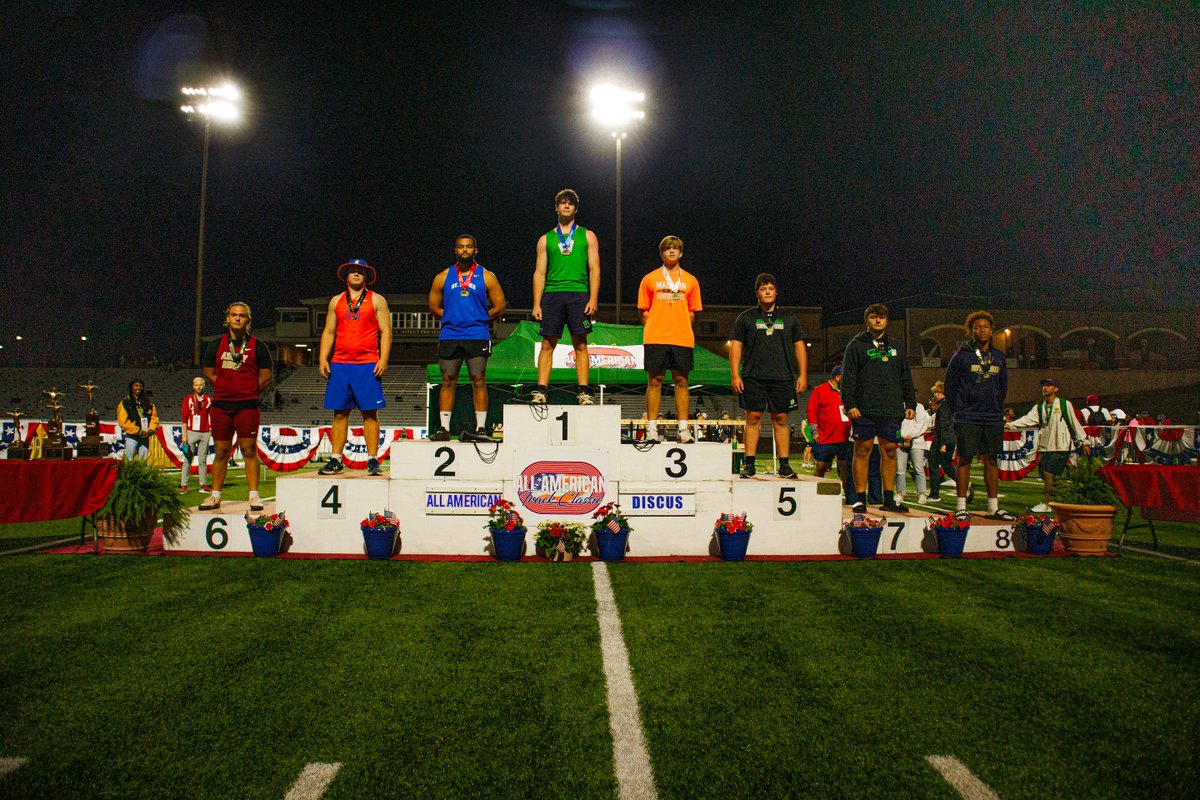 Christopher Stewart (Weddington) - Boys Discus Throw, All-American Champion & AATC Rick Crumper Most Valuable Thrower; 177'10'