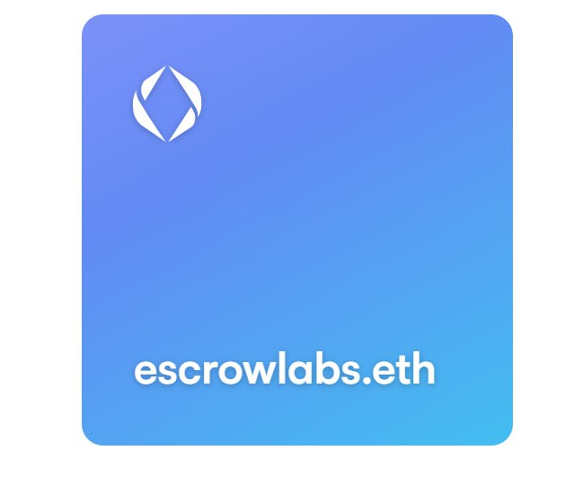 We just created our own ENS Domain. You can also contribute to the presale now by sending ETH to: escrowlabs.eth #presale #eth #crypto #cryptocrash