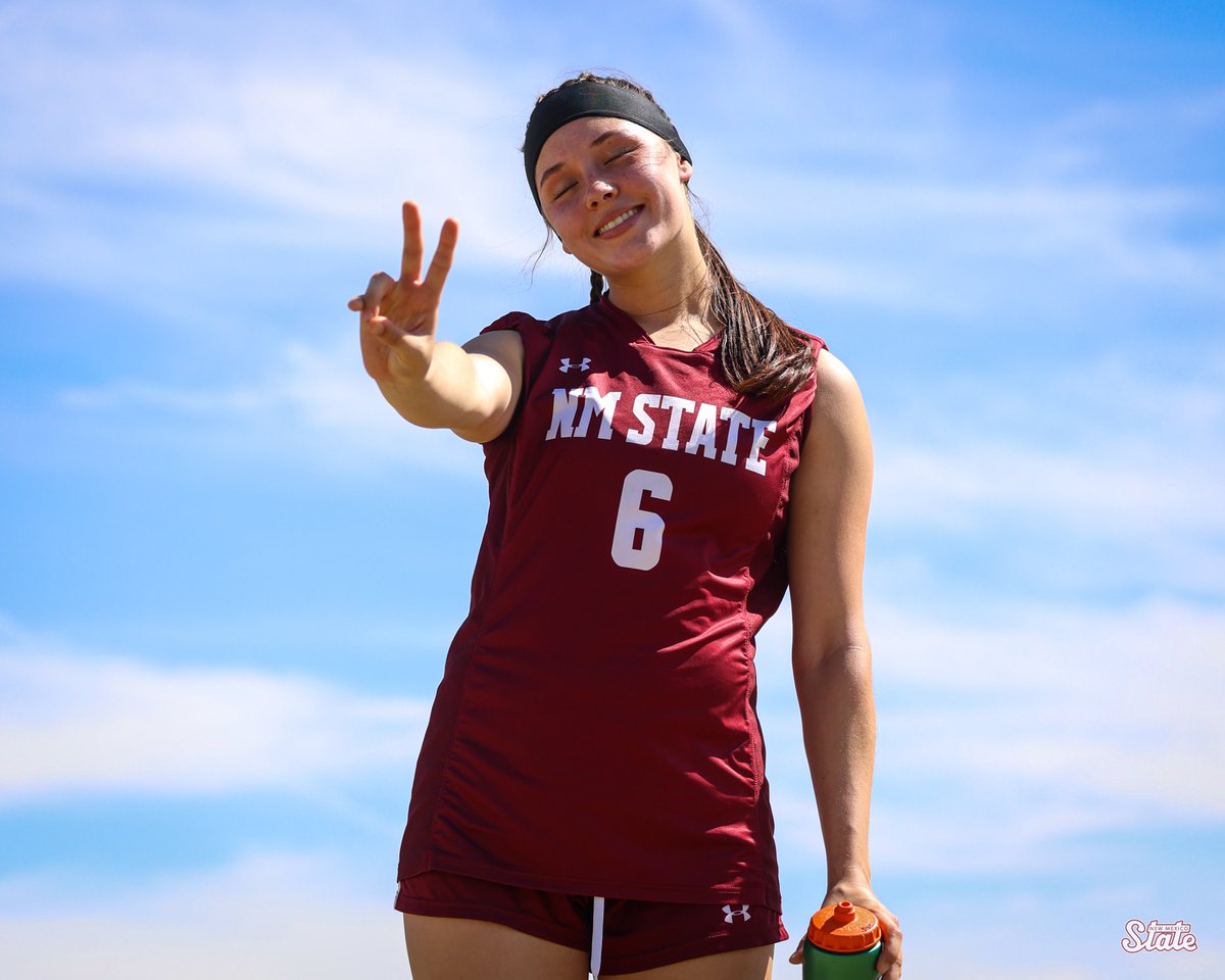 '6' god went crazy today🤪 BIG shoutout to Ariana Leamons for scoring 𝐁𝐎𝐓𝐇 goals in shutout victories against UNM and UTEP!🤠 #AggieUp