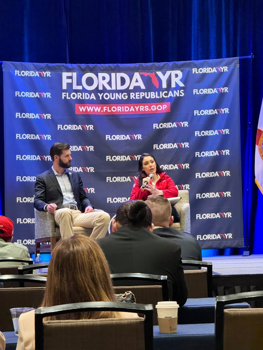 It was a pleasure joining @FloridaYRs, @yrnational and hundreds of other young republicans today in Tampa Bay as we continue the fight to take back our country! 🇺🇸 #Flpol #YoungRepublicans #MAGA