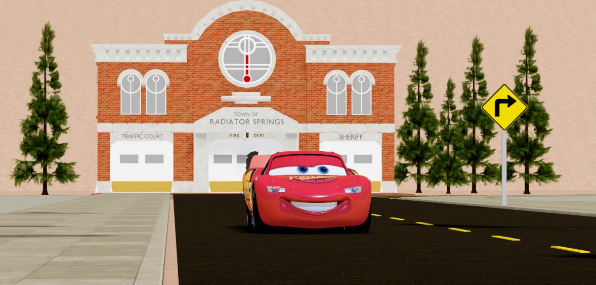 McQueen and the rest of the townies are preparing for you to visit Cars Open-Roads very, very soon! #Pixar #PixarCars #ROBLOXDev #Cars #DisneyCars #LightningMcQueen #ROBLOXDev