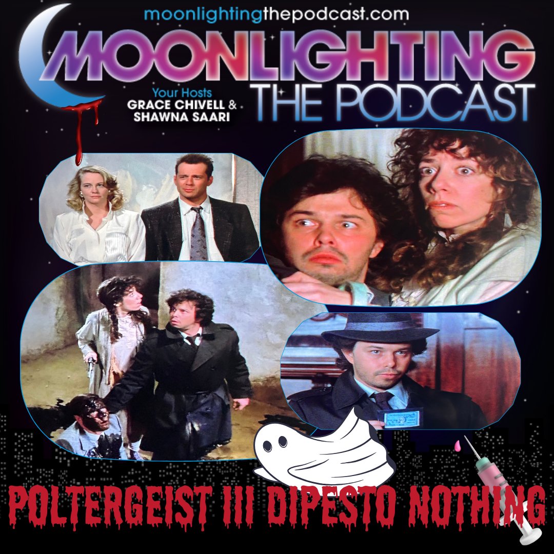 Part One is out Sunday. Allyce and @curtisisbooger get to shine in this episode and get to solve a case on their own. Bruce and Cybill are only on screen for approx 7 mins. #allycebeasley #curtisarmstrong #poltergeist #dipestoepisode #agnesandherbert