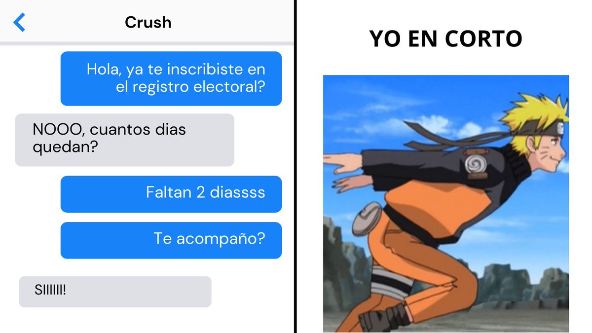 El amor se manifiesta de muchas maneras, y una de ellas es que lleves a tu Crush al #RegistroElectoral.💖

Faltan 03 días para que puedas inscribirte y participar este año. Y tú, ¿sabes si tu #Crush ya se inscribió en el Registro Electoral? 🗳️🥺

#YoMeInscriboConTodo