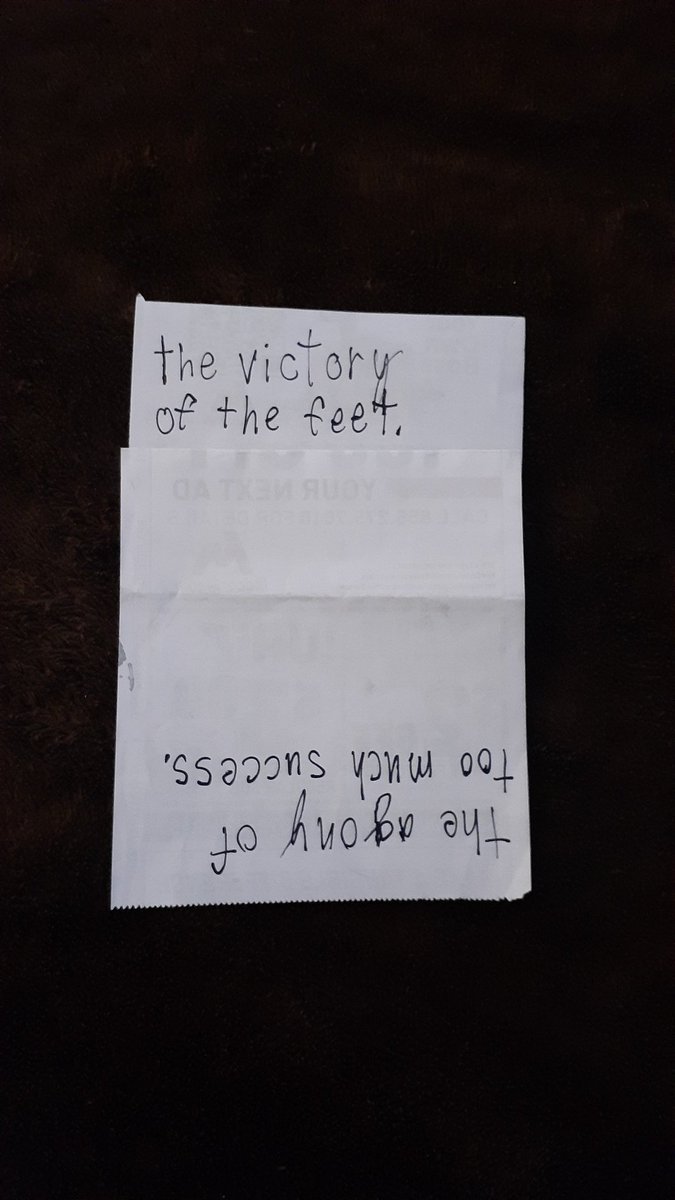 Gen_Vagueness's tweet image. OK time to bring this here. It&apos;s a sort of sentence fragment thing so I call these sentfrags. You could call them poetry, or maybe micro-fiction? The format is...

like this.
just this.

Alt text available!
#writing #sentencefragment #sentfrag #poetry #microfiction #microwriting