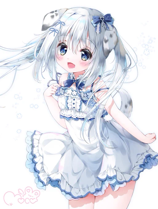 #これを見た人は水色又は青色と白色の混ざった色の画像を貼れ白夜ちゃん 