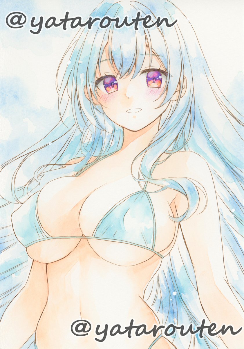 おはようございます☀️

暖かくなってきて気持ちいい😄
ポカポカして筆も進みますなぁ🤩

#手描きイラスト
#アナログイラスト
#オリジナルイラスト
#水彩画 
#水彩イラスト 