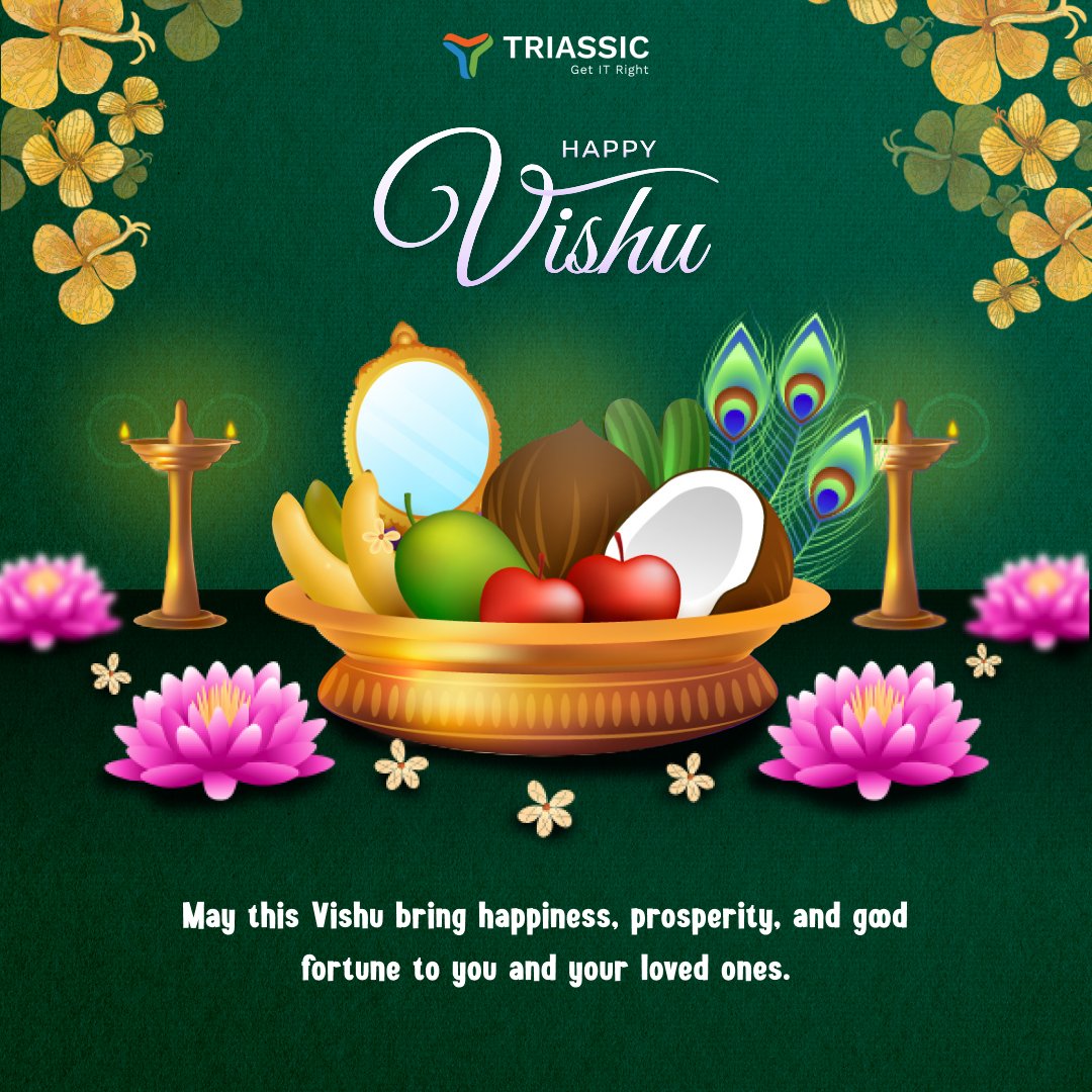 TriassicSolns's tweet photo. Happy Vishu!
May this Vishu bring happiness, prosperity and good fortune to you and your loved ones.
#Vishu #VishuKani #VishuSadya #HappyVishu #KeralaFestival #MalayalamNewYear #TriassicSolutions https://t.co/DKnLrlvFnc