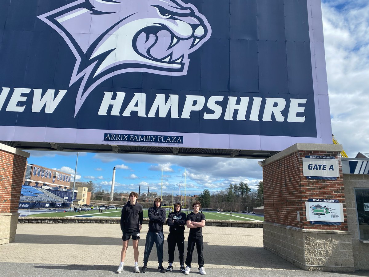 Brought a couple of players to watch a UNH spring practice huge shout out to @CoachWatkinsUNH for inviting us up
