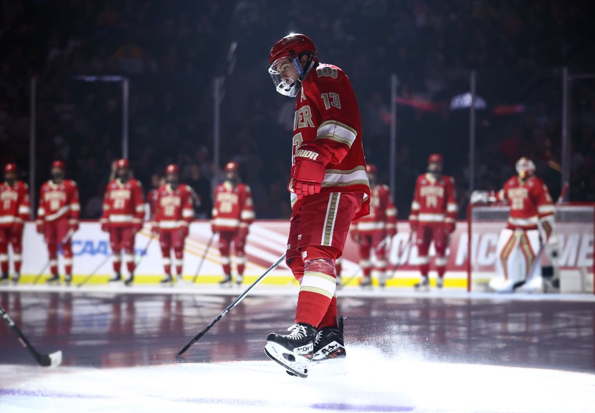 HendrixHockey_'s tweet photo. Massimo Rizzo 3 years at Denver University:

• 107 Games Played
• 39 Goals
• 87 Assists
• 126 Points 
• 1.18 Points Per Game 
• 66 Plus-Minus 

• 2021-22 NCHC Rookie of the Year Finalist
• 2022-23 NCHC Forward of the Year Finalist
• 2022-23 All-NCHC First Team
• 2022-23 Hobey Baker Award Nominee
• 21-22, 22-23 NCHC All-Conference Team 
• 2023-24 NCHC Second Team All-American
• 2022-2024 NCAA National Champion

#GoPios | #LetsGoFlyers