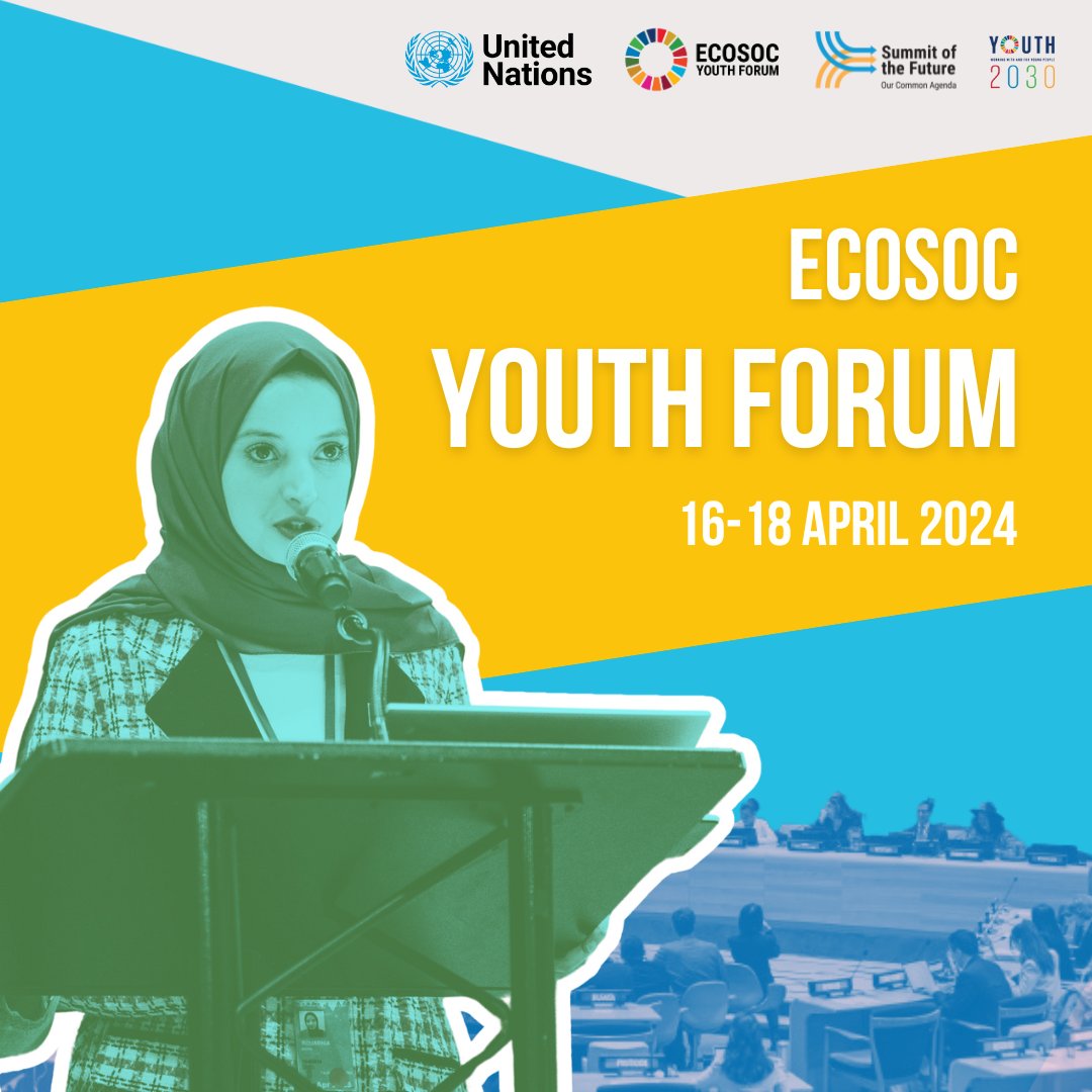 The UN is passing the mic to young leaders! 📣 The ECOSOC Youth Forum will provide a global platform for youth voices to engage and be heard. Learn more: bit.ly/3POxSj3 @UNECOSOC | #Youth2030