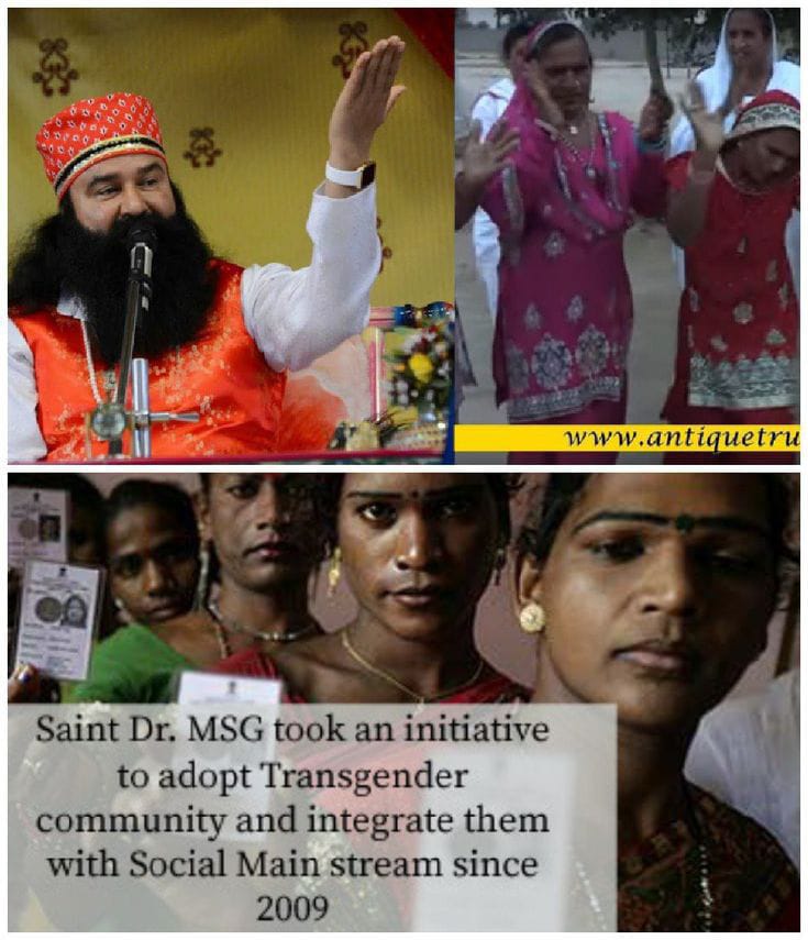 Saint Dr MSG Insan changed how people treat transgenders by securing them legal recognition as the third gender and promoting the term #Sukhdua to honor their prayers for society's well-being.