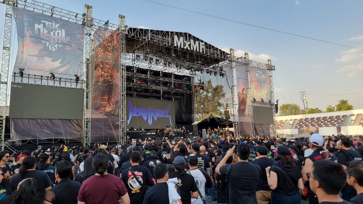 🫵🎵🎶🥁🥁🥁🎸@deathangel con toda su fuerza en @themetalfestmx 😎🇲🇽 @CaciqueEntertainment @CigarroaMedios Medios