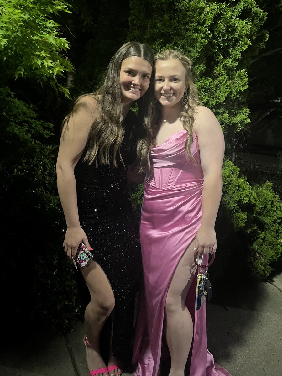 And another great picture ….Lady Wolverines Danicka, and Ruthie!!! #Prom24 #WeAreFamily