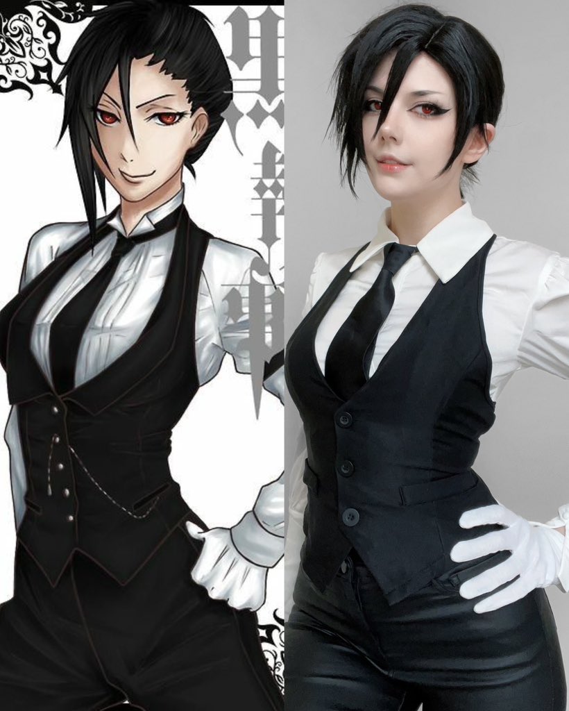 Did someone ask for a female Sebastian Michaelis cosplay ?