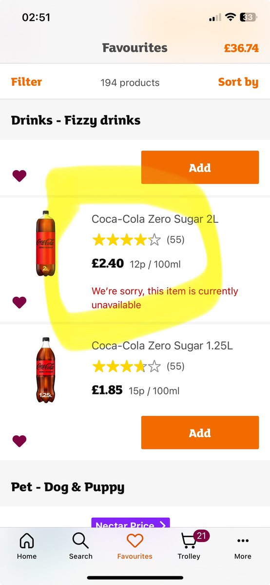 Rebeccafcr's tweet photo. @sainsburys every week I can’t get Coke Zero delivered but every week it’s available in store? Is there a reason for this? https://t.co/Zm7knkcaRE