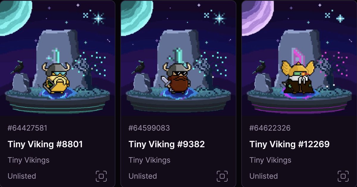 Grabbed a couple 🤏@Tiny__Vikings today Excited to see how these play out post-halving