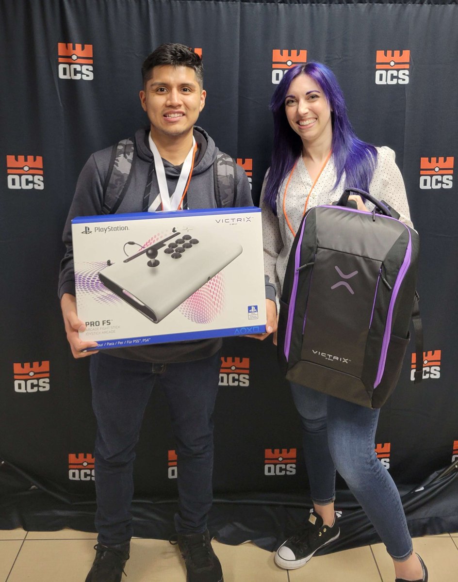 .@Dual_Kevin is your Street Fighter 6 Champion at #QCSOutlaws 🏆👀 Shout-outs to Victrix by PDP for awarding our SF6 winner with a fightstick 👀 @VictrixPro