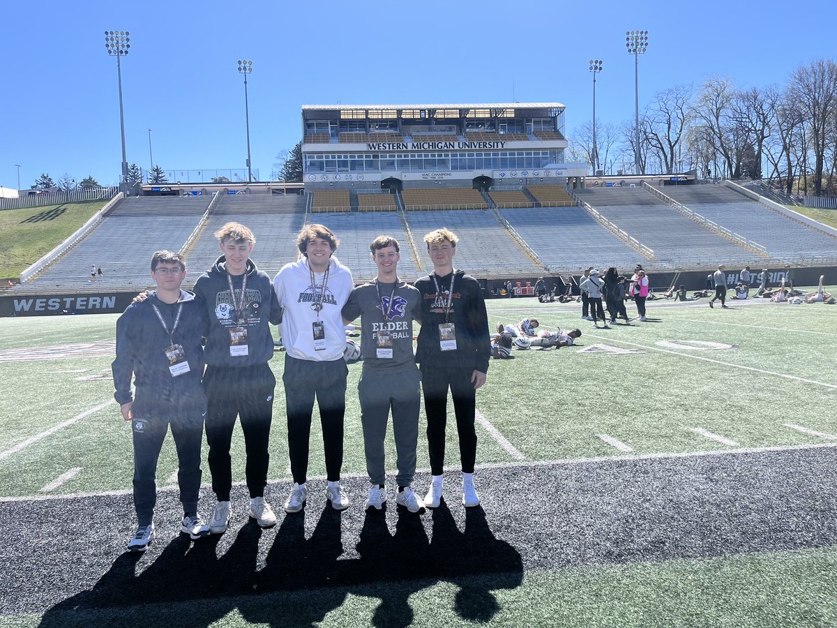 I had a great time attending @WMU_Football Spring Practice today. Great weather, and got to watch players at the next level train! Big thanks to @DSabock for the invite to attend today. @CoachGantz @BMoorman411 @WCHSWolvesFB