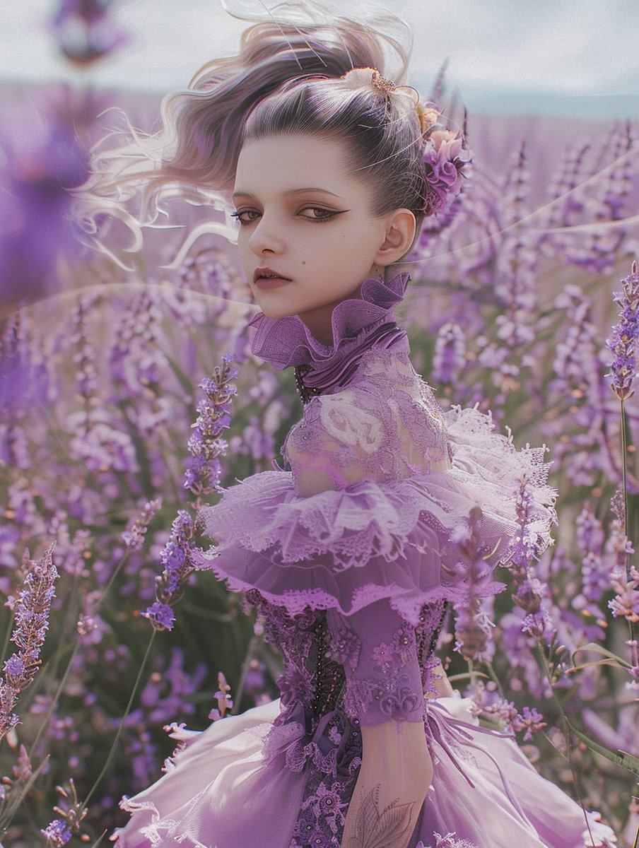 // lavender and jasmine //
#aiart #aifashion #midjourney