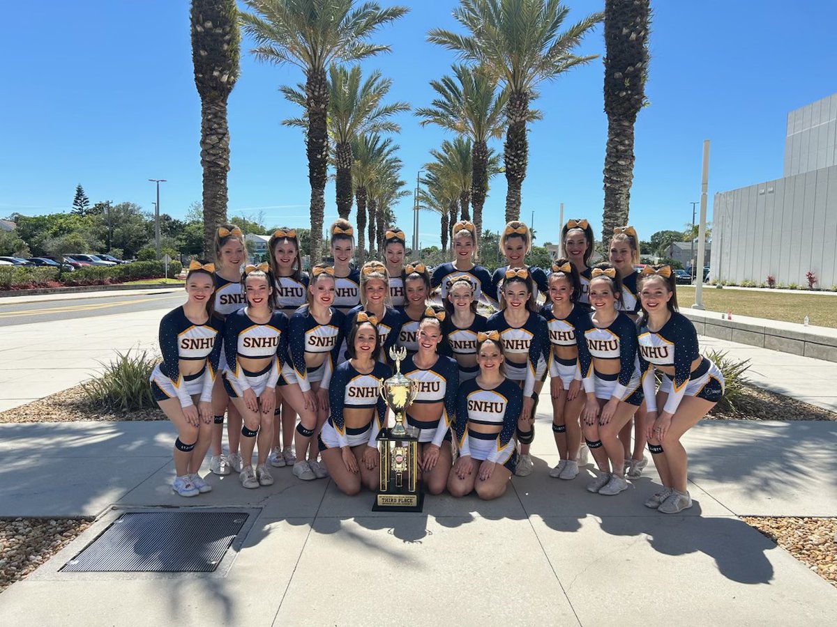 @SNHU_Cheer took home third place today for the third year in a row. What an incredible accomplishment!!!