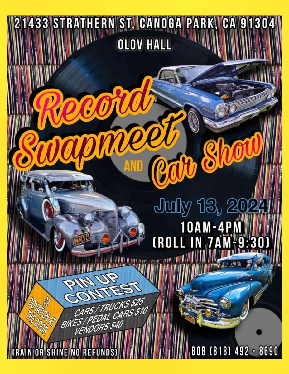 Could you put this charity event on your calendar? Thanks! If it works out, it will become an annual event. #vendors #carshow #records