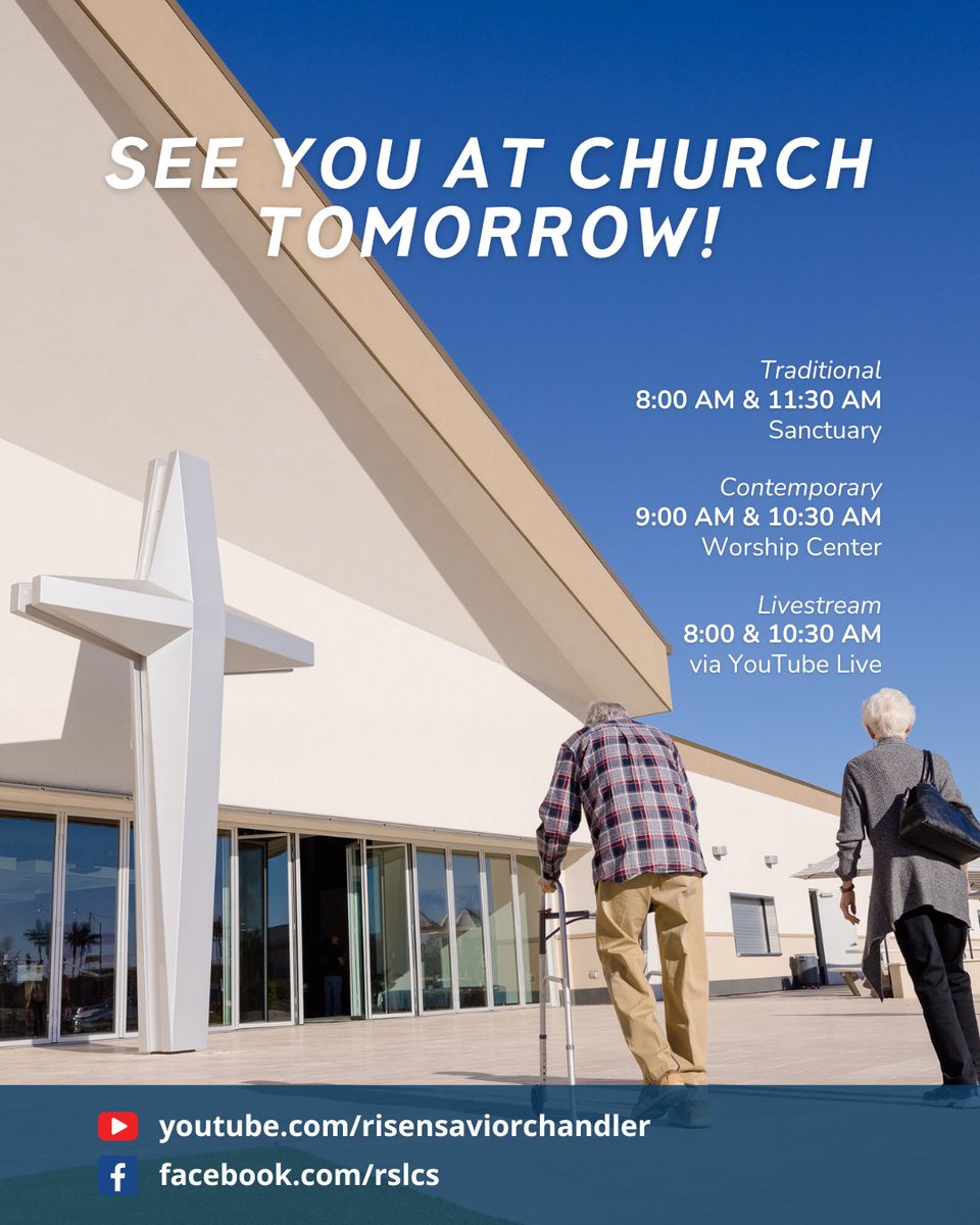 Looking forward to tomorrow's worship service! Let's gather as a community to lift our voices and hearts in praise. See you there! #RisenSaviorChurchChurch #ChandlerAZ #OcotilloLiving #EastValleyChurches #SundaySerivce #Worship