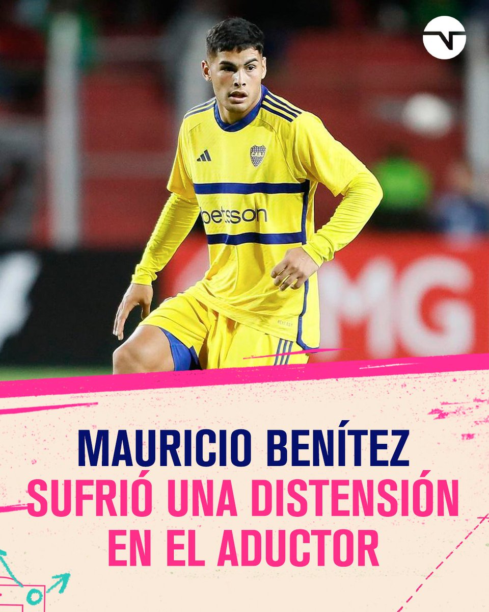 🔵🟡 El departamento médico de Boca informó que Mauricio Benítez sufrió lesión de grado 2 en el aductor derecha. ❌ Estará afuera por 3 semanas aproximadamente.