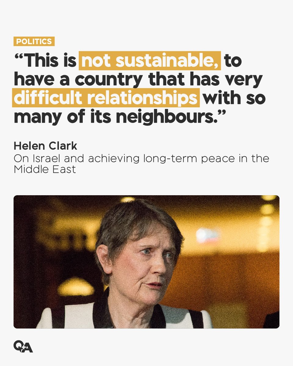 What does long-term peace look like beyond the current fighting in Gaza? Former Prime Minister Helen Clark reflects 👉 youtu.be/mESthrlbLfU