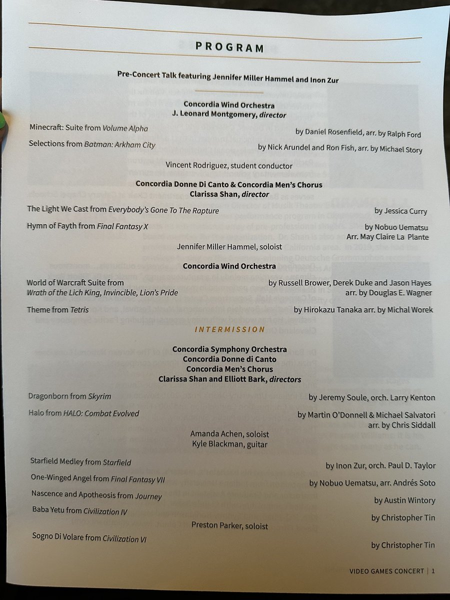 Amanda_Achen's tweet photo. Stacked concert. Also, download this Video Game Music Streaming app made by Jennifer Miller Hammel, host of @ClassicalKUSC (and avid gamer)!
#videogamemusic #gamemusicconcert #concordiavideogamemusicconcert #arcade #kusc https://t.co/y1QWlFb9OG